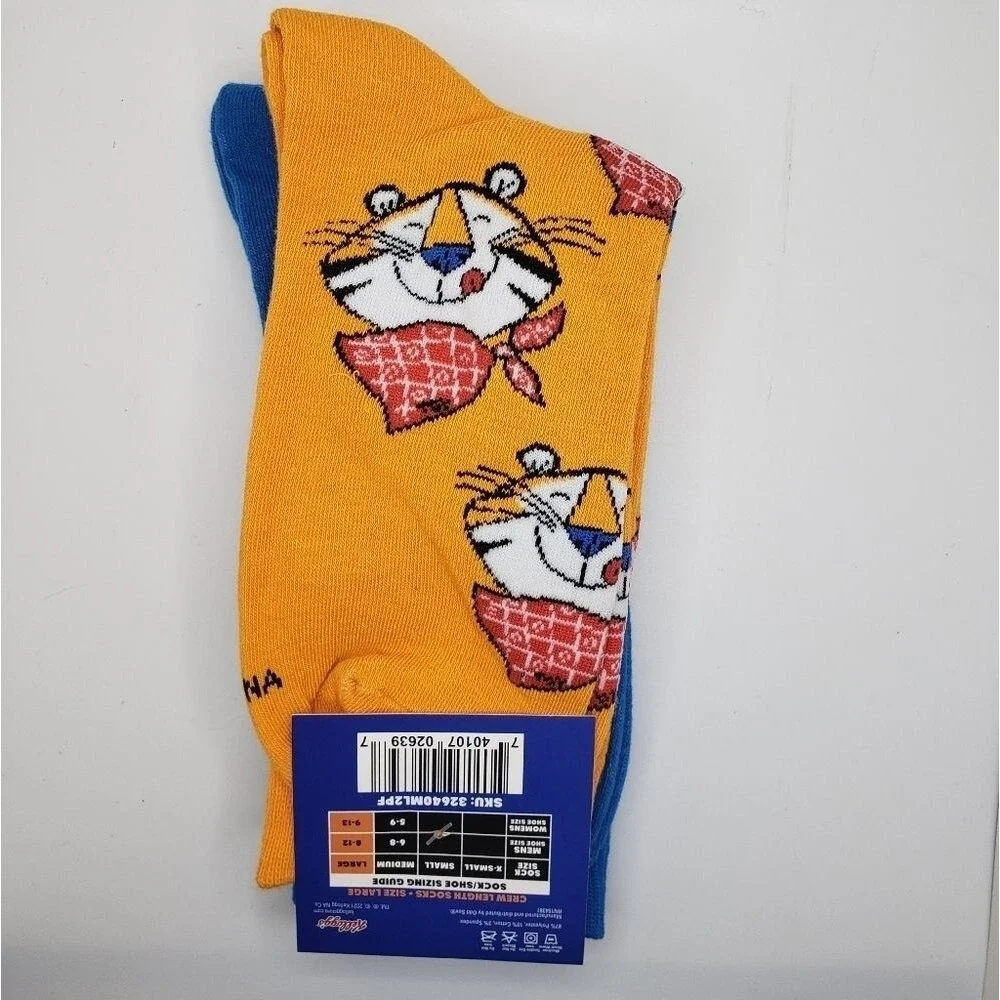 TONY The Tiger Crew Socks Frosted Flakes They're Grrrreat Graphic Socks